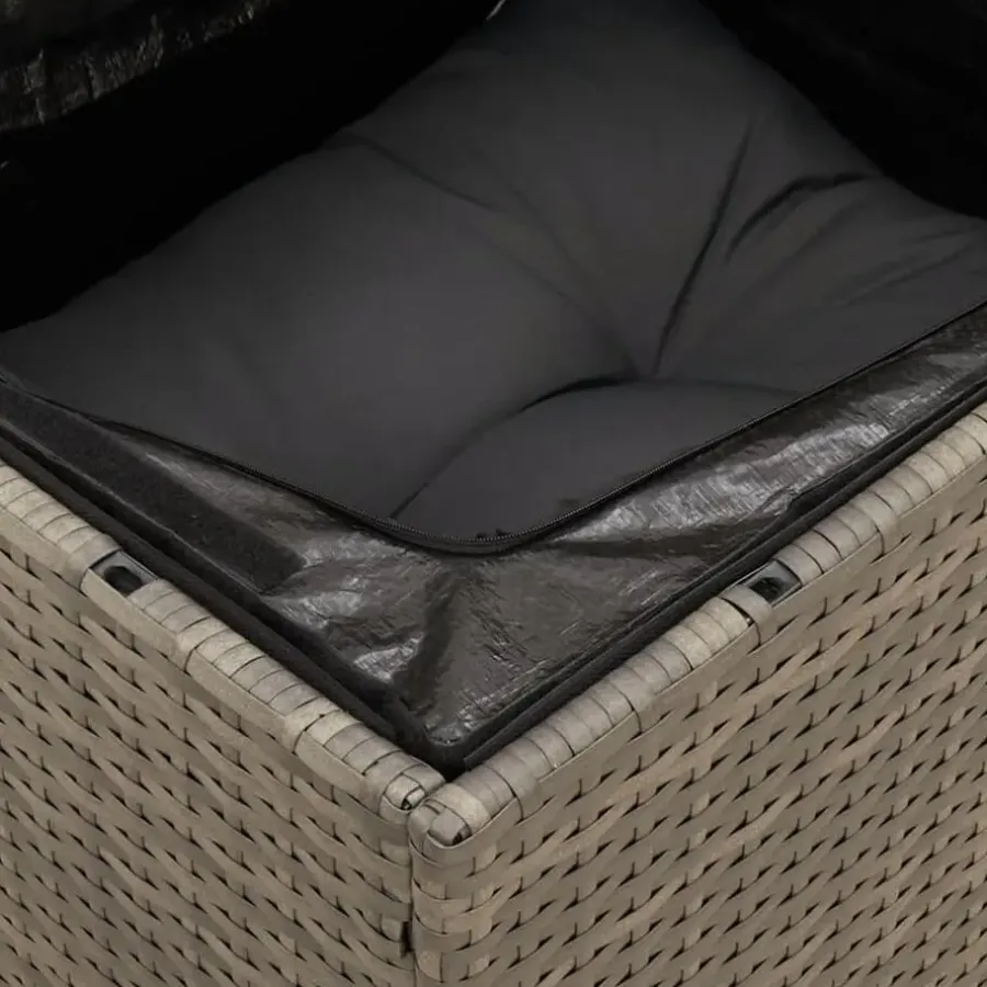 Loungebanken-vidaXL - Tuinbank - Grijs - Poly rattan