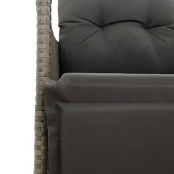 vidaXL - Tuinbank - Grijs - Poly rattan