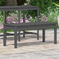 vidaXL - Tuinbank - Grijs - Massief grenenhout - 109x44x45 cm