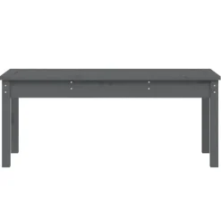 vidaXL - Tuinbank - Grijs - Massief grenenhout - 109x44x45 cm