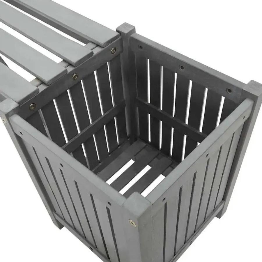 vidaXL - Tuinbank - Grijs - Acaciahout - 150 x 30 x 40 cm