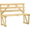 vidaXL - Tuinbank - Groen - Geïmpregneerd grenenhout - 120 cm