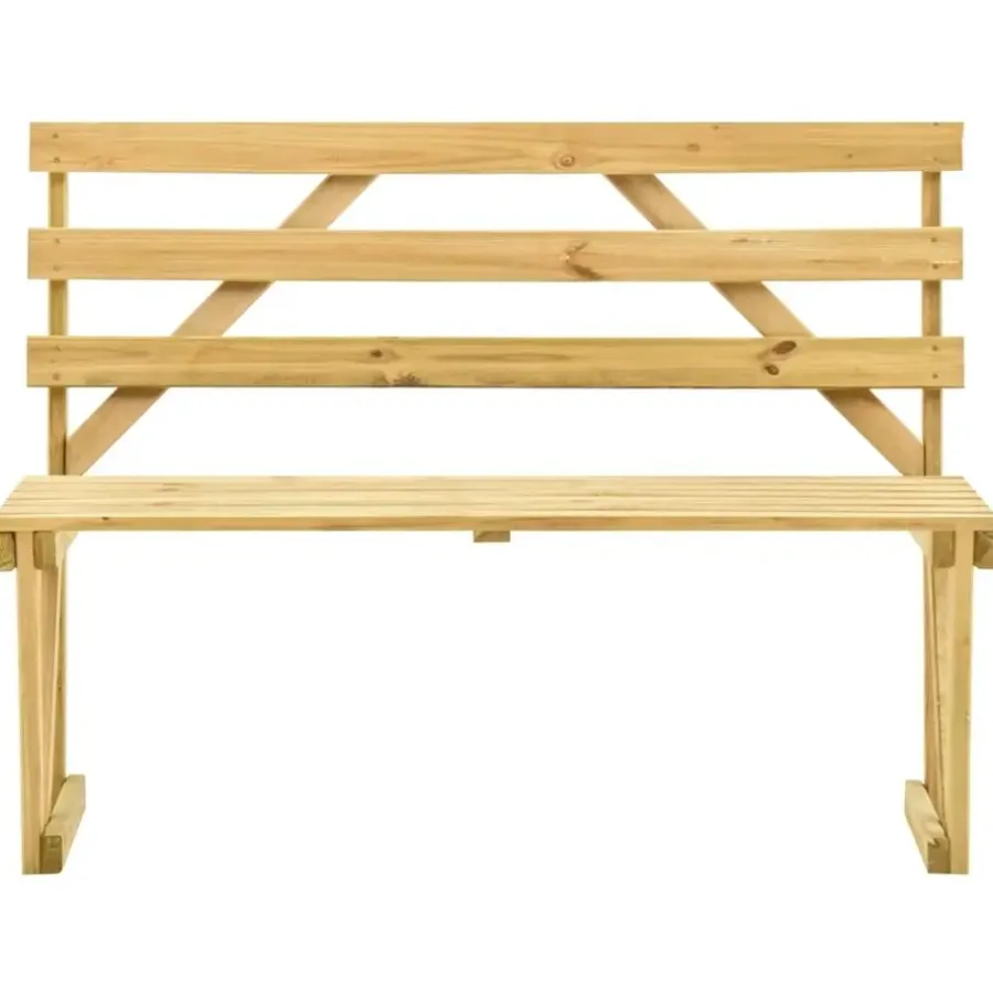 vidaXL - Tuinbank - Groen - Geïmpregneerd grenenhout - 120 cm