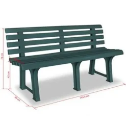 Tuinbanken-vidaXL - Tuinbank - Groen - Kunststof