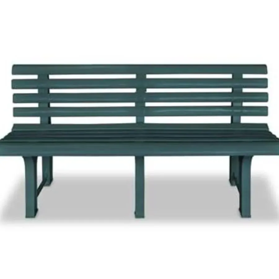 Tuinbanken-vidaXL - Tuinbank - Groen - Kunststof