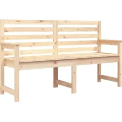 Tuinbanken-vidaXL - Tuinbank - Naturel - Massief grenenhout - 159.5x48x91.5 cm