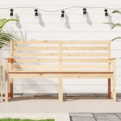 Tuinbanken-vidaXL - Tuinbank - Naturel - Massief grenenhout - 159.5x48x91.5 cm
