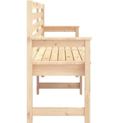 Tuinbanken-vidaXL - Tuinbank - Naturel - Massief grenenhout - 159.5x48x91.5 cm