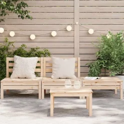 vidaXL - Tuinbank - Natuurlijk grenenhout - Grenenhout