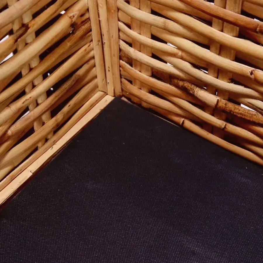 Loungebanken-vidaXL - Tuinbank - Wit - Rattan