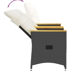Tuinbanken-vidaXL - Tuinbank - Zwart - Poly rattan