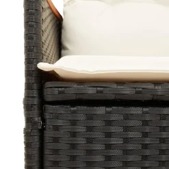 Tuinbanken-vidaXL - Tuinbank - Zwart - Poly rattan