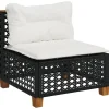 Tuinbanken-vidaXL - Tuinbank - Zwart - Poly rattan