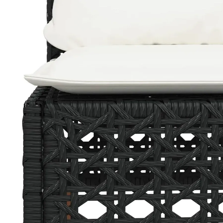 Tuinbanken-vidaXL - Tuinbank - Zwart - Poly rattan