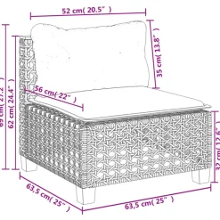 Tuinbanken-vidaXL - Tuinbank - Zwart - Poly rattan