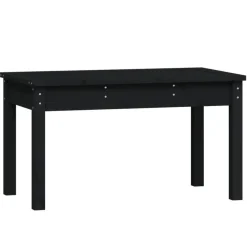 vidaXL - Tuinbank - Zwart - Massief grenenhout - 80x44x45 cm