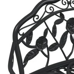 Tuinbanken-vidaXL - Tuinbank - Zwart - Aluminium