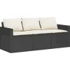 Tuinbanken-vidaXL - Tuinbank - Zwart - Poly rattan