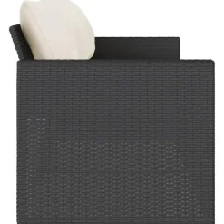 Tuinbanken-vidaXL - Tuinbank - Zwart - Poly rattan