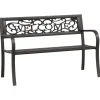 vidaXL - Tuinbank - Zwart - Staal - 125 cm