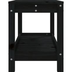 Tuinbanken-vidaXL - Tuinbank - Zwart - Grenenhout - 82.5 x 35 x 45 cm