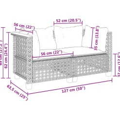 Tuinbanken-vidaXL - Tuinbank - Zwart - Poly rattan