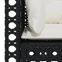 Tuinbanken-vidaXL - Tuinbank - Zwart - Poly rattan
