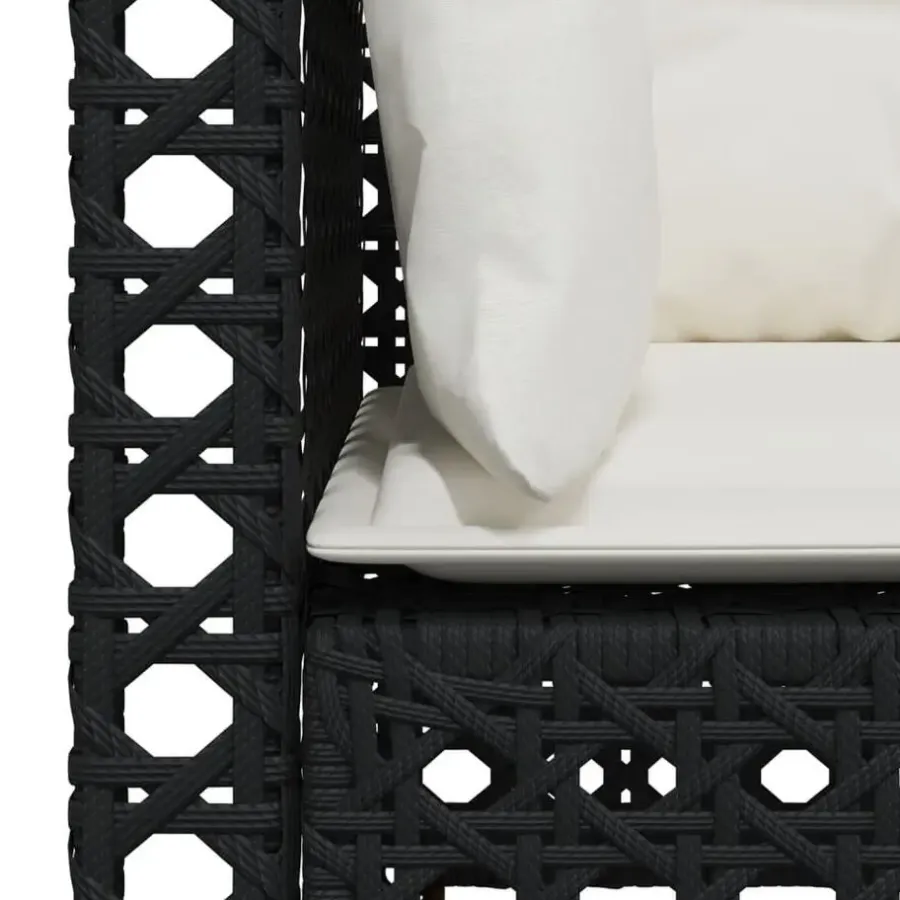 Tuinbanken-vidaXL - Tuinbank - Zwart - Poly rattan