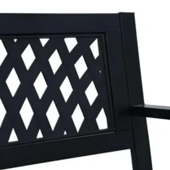 vidaXL - Tuinbank - Zwart - Metaal - 125 cm
