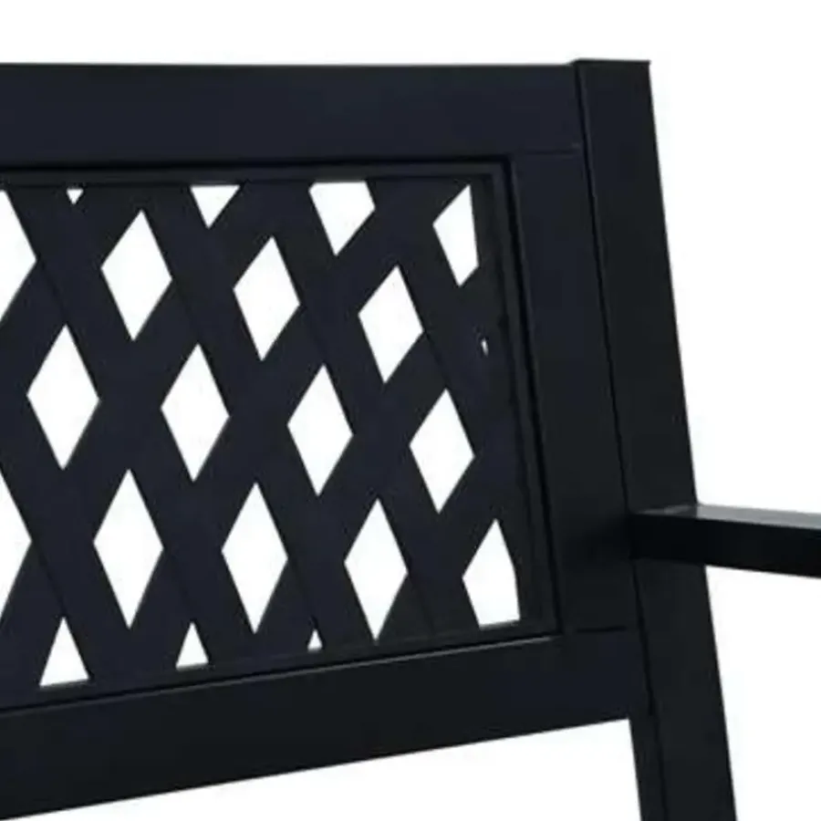 vidaXL - Tuinbank - Zwart - Metaal - 125 cm