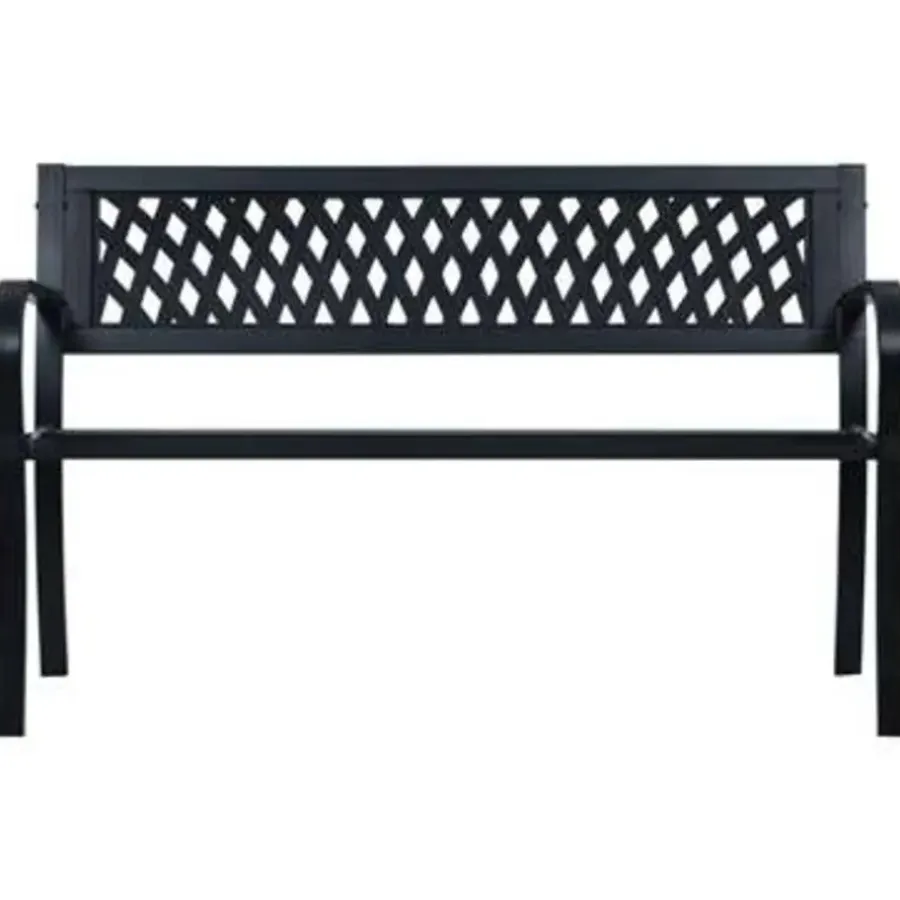 vidaXL - Tuinbank - Zwart - Metaal - 125 cm