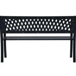 vidaXL - Tuinbank - Zwart - Metaal - 125 cm