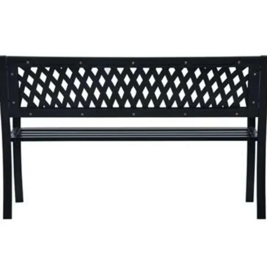 vidaXL - Tuinbank - Zwart - Metaal - 125 cm
