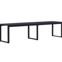 Tuinbanken-vidaXL - Tuinbank - Zwart - PS-plaat - 180 cm