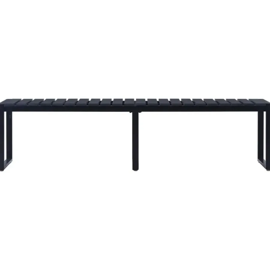 Tuinbanken-vidaXL - Tuinbank - Zwart - PS-plaat - 180 cm