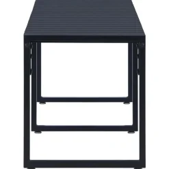 Tuinbanken-vidaXL - Tuinbank - Zwart - PS-plaat - 180 cm