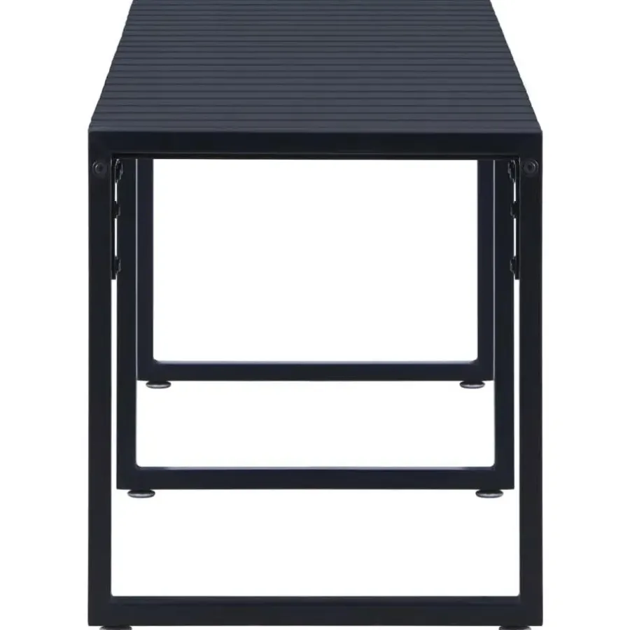 Tuinbanken-vidaXL - Tuinbank - Zwart - PS-plaat - 180 cm