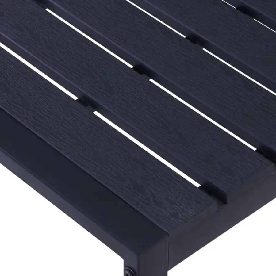 Tuinbanken-vidaXL - Tuinbank - Zwart - PS-plaat - 180 cm