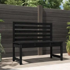 Tuinbanken-vidaXL - Tuinbank - Zwart - Grenenhout - 109 cm