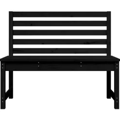 Tuinbanken-vidaXL - Tuinbank - Zwart - Grenenhout - 109 cm