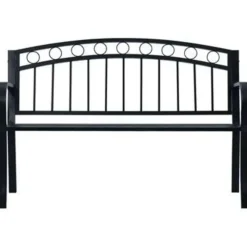 vidaXL - Tuinbank - Zwart - Metaal