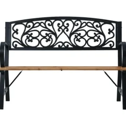 vidaXL - Tuinbank - Zwart - Hout