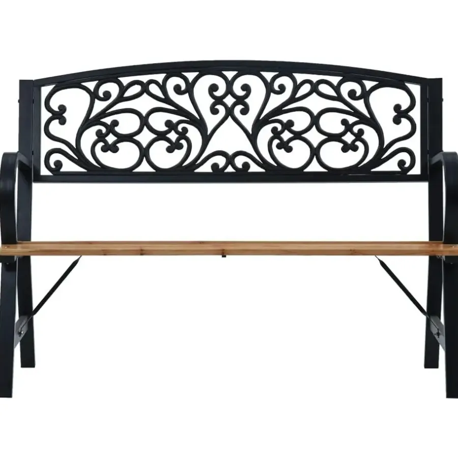 vidaXL - Tuinbank - Zwart - Hout