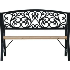 vidaXL - Tuinbank - Zwart - Hout