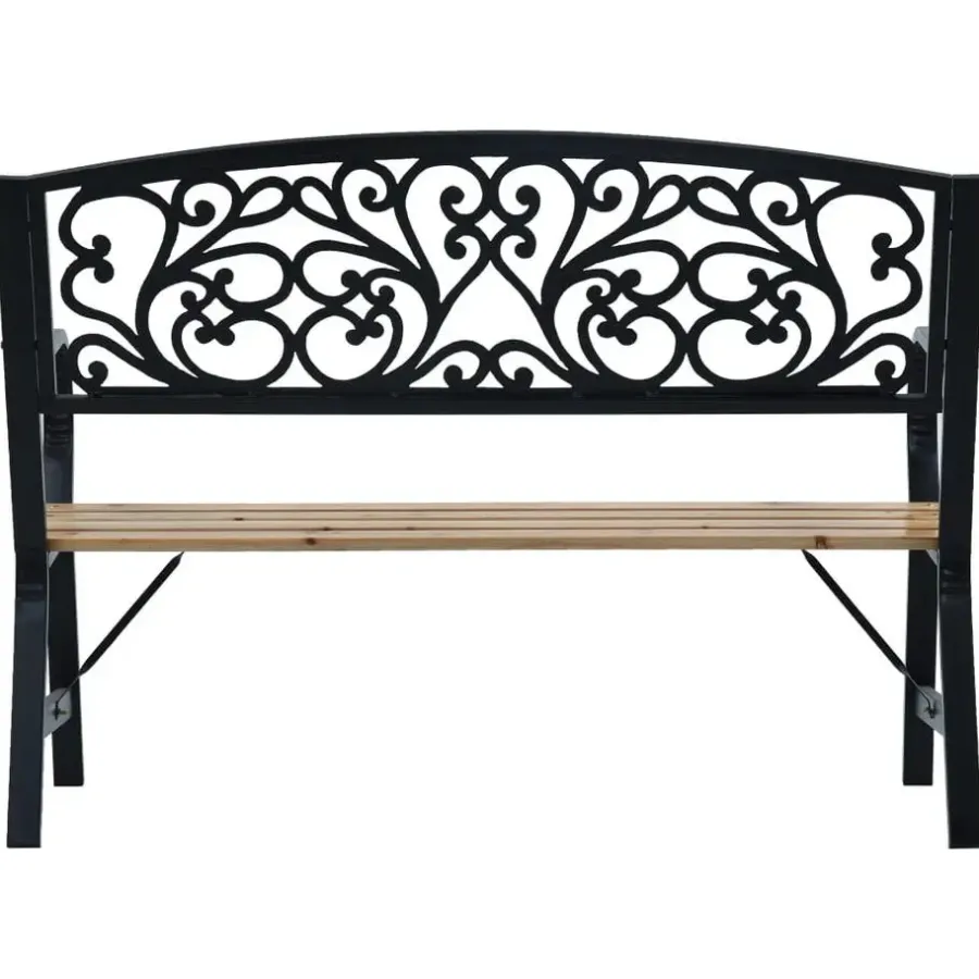 vidaXL - Tuinbank - Zwart - Hout