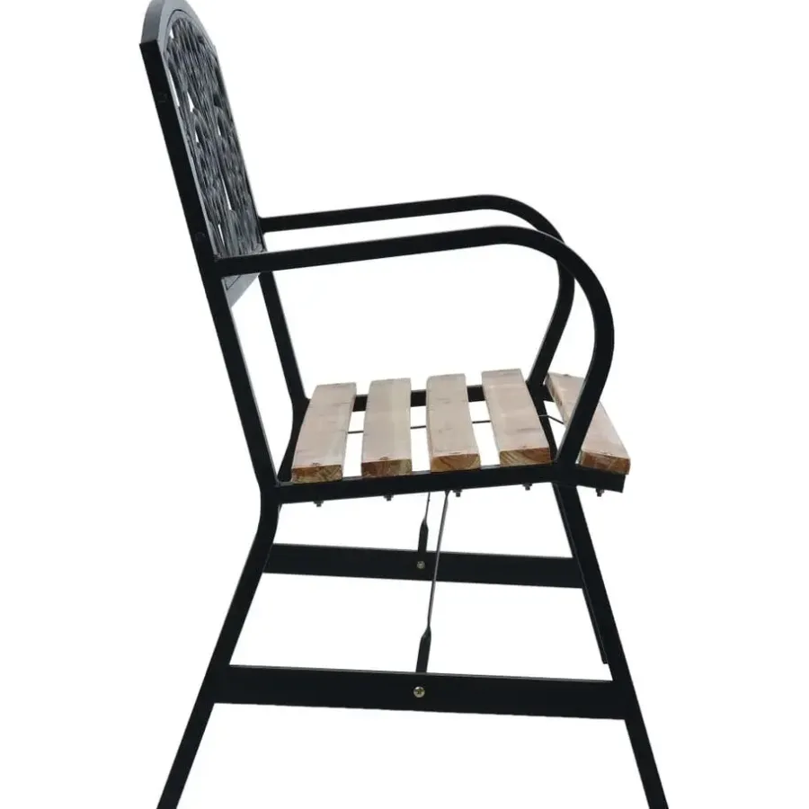 vidaXL - Tuinbank - Zwart - Hout