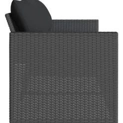 Tuinbanken-vidaXL - Tuinbank - Zwart - Poly rattan