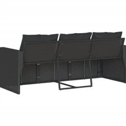 Tuinbanken-vidaXL - Tuinbank - Zwart - Poly rattan