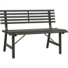 vidaXL - Tuinbank - Zwart - Staal - 110 cm