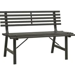vidaXL - Tuinbank - Zwart - Staal - 110 cm